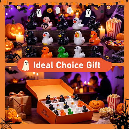 🎃 50PCS Mini Halloween Ducks – 15 Spooky-Cute Styles